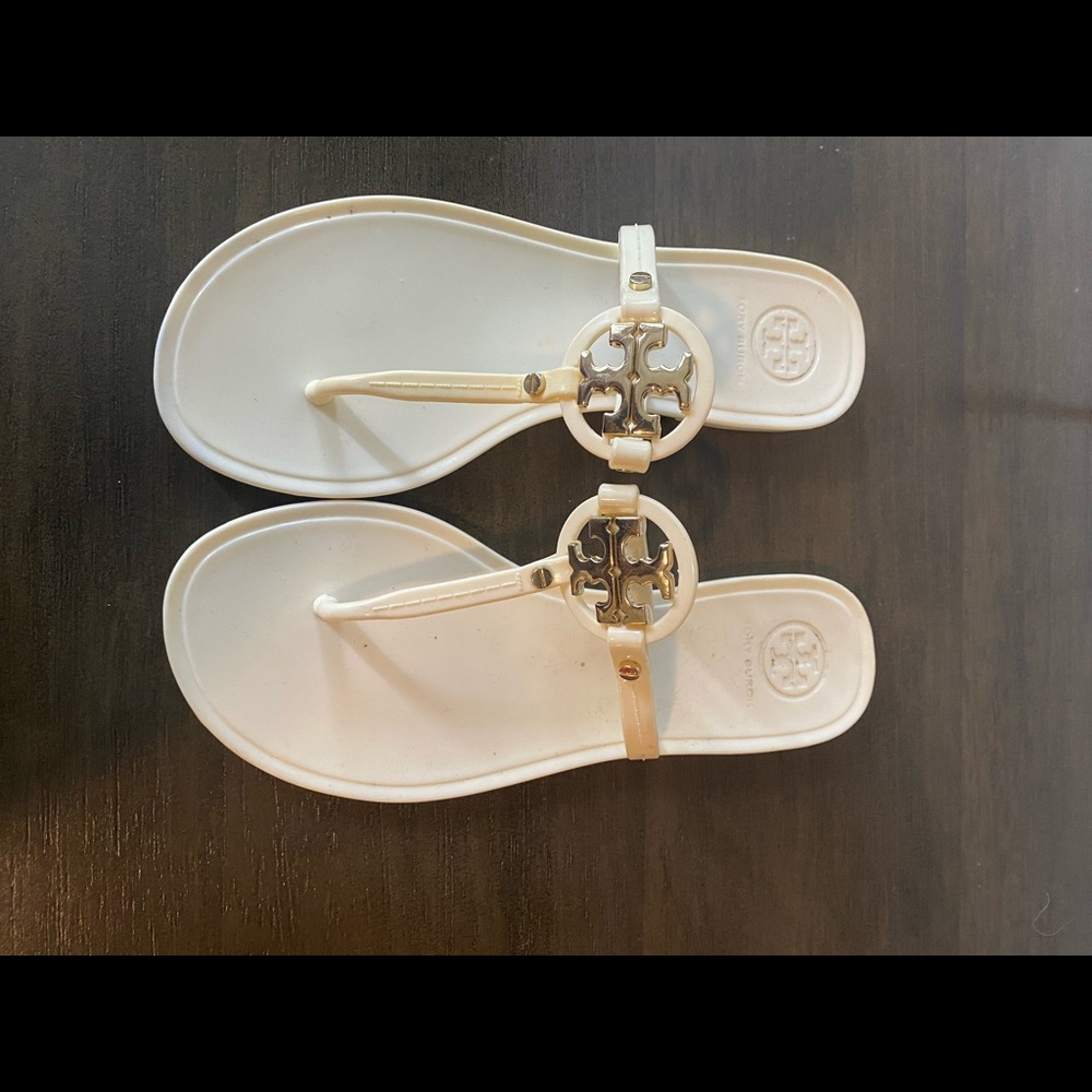 Tory Burch size 5 Normal Wear White and Gold
